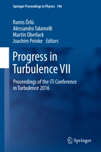 Cover image: Progress in Turbulence VII 9783319579337