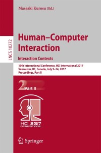 Cover image: Human-Computer Interaction. Interaction Contexts 9783319580760