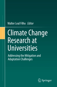 Cover image: Climate Change Research at Universities 9783319582139