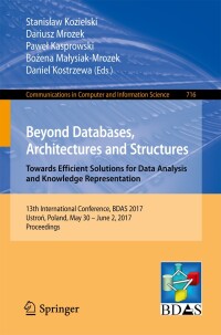 Immagine di copertina: Beyond Databases, Architectures and Structures. Towards Efficient Solutions for Data Analysis and Knowledge Representation 9783319582733