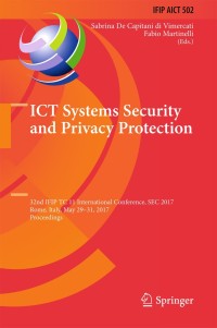 صورة الغلاف: ICT Systems Security and Privacy Protection 9783319584683