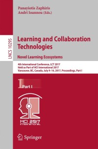Cover image: Learning and Collaboration Technologies. Novel Learning Ecosystems 9783319585086