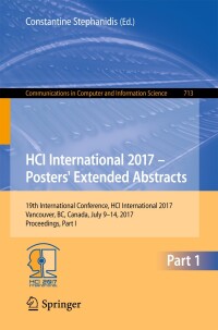 Imagen de portada: HCI International 2017 – Posters' Extended Abstracts 9783319587493