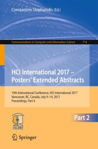 Cover image: HCI International 2017 – Posters' Extended Abstracts 9783319587523
