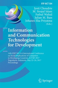 Imagen de portada: Information and Communication Technologies for Development 9783319591100