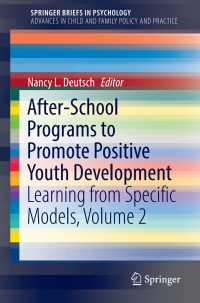 Cover image: After-School Programs to Promote Positive Youth Development 9783319591407