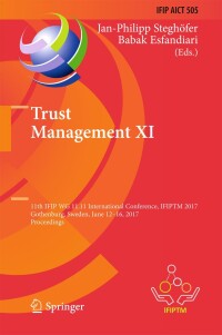 Cover image: Trust Management XI 9783319591704
