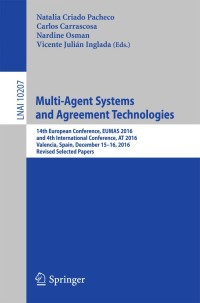 Imagen de portada: Multi-Agent Systems and Agreement Technologies 9783319592930
