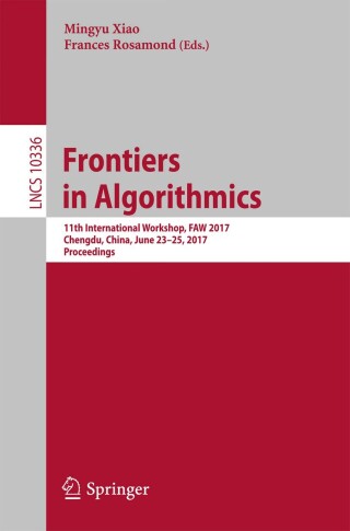 Cover image: Frontiers in Algorithmics 9783319596044