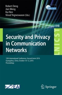 Cover image: Security and Privacy in Communication Networks 9783319596075