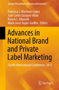 Imagen de portada: Advances in National Brand and Private Label Marketing 9783319597003