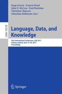 Cover image: Language, Data, and Knowledge 9783319598871