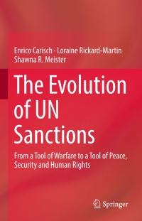 صورة الغلاف: The Evolution of UN Sanctions 9783319600048