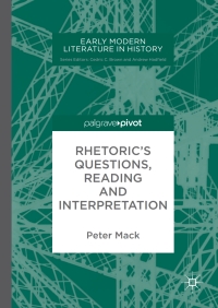 Omslagafbeelding: Rhetoric's Questions, Reading and Interpretation 9783319601571