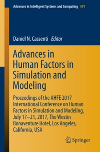 Imagen de portada: Advances in Human Factors in Simulation and Modeling 9783319605906