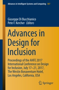 表紙画像: Advances in Design for Inclusion 9783319605968