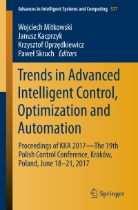 Cover image: Trends in Advanced Intelligent Control, Optimization and Automation 9783319606989