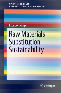 Imagen de portada: Raw Materials Substitution Sustainability 9783319608303