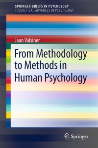 Titelbild: From Methodology to Methods in Human Psychology 9783319610634
