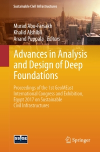 صورة الغلاف: Advances in Analysis and Design of Deep Foundations 9783319616414