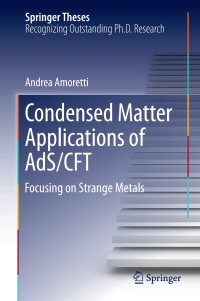 Titelbild: Condensed Matter Applications of AdS/CFT 9783319618746