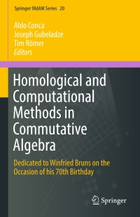 Cover image: Homological and Computational Methods in Commutative Algebra 9783319619422