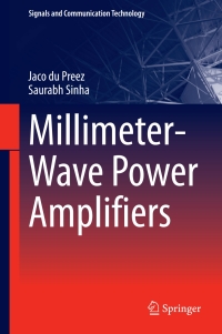 Titelbild: Millimeter-Wave Power Amplifiers 9783319621654