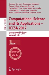 Cover image: Computational Science and Its Applications – ICCSA 2017 9783319623917