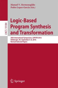 Immagine di copertina: Logic-Based Program Synthesis and Transformation 9783319631387