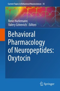 Cover image: Behavioral Pharmacology of Neuropeptides: Oxytocin 9783319637389