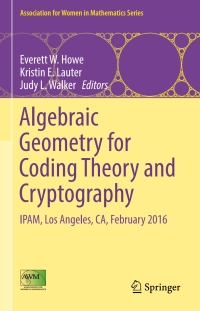 Cover image: Algebraic Geometry for Coding Theory and Cryptography 9783319639307