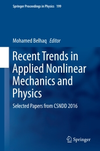 Imagen de portada: Recent Trends in Applied Nonlinear Mechanics and Physics 9783319639369
