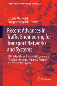 Imagen de portada: Recent Advances in Traffic Engineering for Transport Networks and Systems 9783319640839