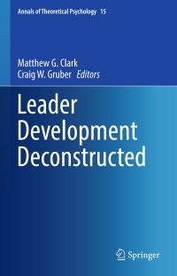 Cover image: Leader Development Deconstructed 9783319647395