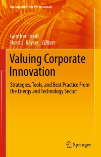Cover image: Valuing Corporate Innovation 9783319648637