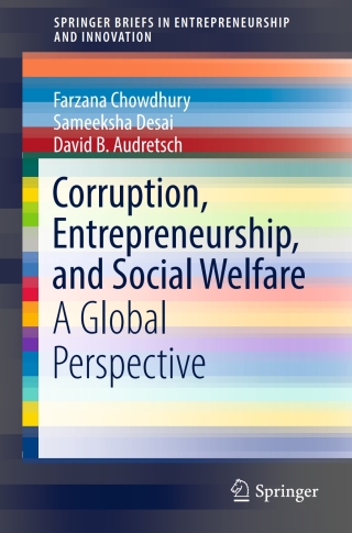 Cover image: Corruption, Entrepreneurship, and Social Welfare 9783319649146