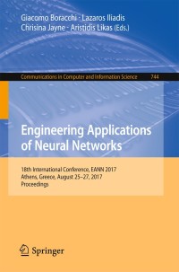 Cover image: Engineering Applications of Neural Networks 9783319651712