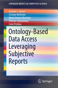 Cover image: Ontology-Based Data Access Leveraging Subjective Reports 9783319652283