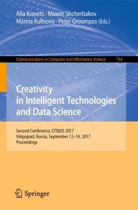 Cover image: Creativity in Intelligent Technologies and Data Science 9783319655505