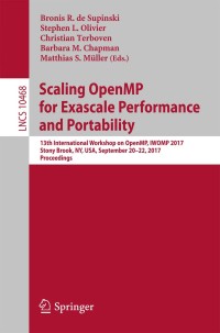 Imagen de portada: Scaling OpenMP for Exascale Performance and Portability 9783319655772