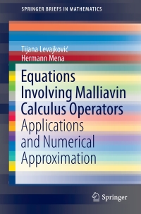 Imagen de portada: Equations Involving Malliavin Calculus Operators 9783319656779
