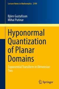 Cover image: Hyponormal Quantization of Planar Domains 9783319658094