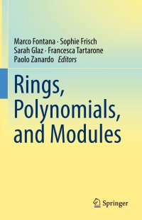 Cover image: Rings, Polynomials, and Modules 9783319658728