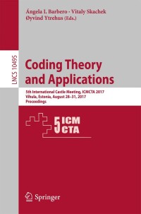 表紙画像: Coding Theory and Applications 9783319662770