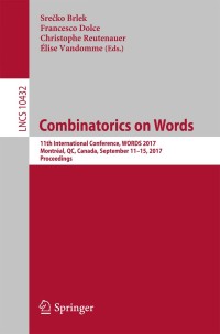 صورة الغلاف: Combinatorics on Words 9783319663951