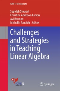 Imagen de portada: Challenges and Strategies in Teaching Linear Algebra 9783319668109