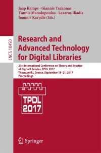 Imagen de portada: Research and Advanced Technology for Digital Libraries 9783319670072