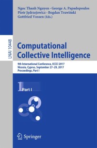 Imagen de portada: Computational Collective Intelligence 9783319670737