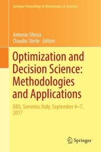 Cover image: Optimization and Decision Science: Methodologies and Applications 9783319673073