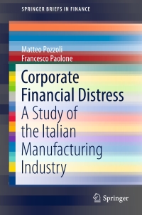 Cover image: Corporate Financial Distress 9783319673547